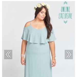 Show Me Your Mumu Caitlin Maxi Silver Sage Crisp
